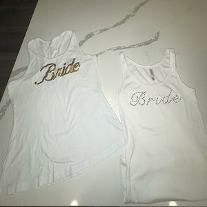 Bride tank tops - size small